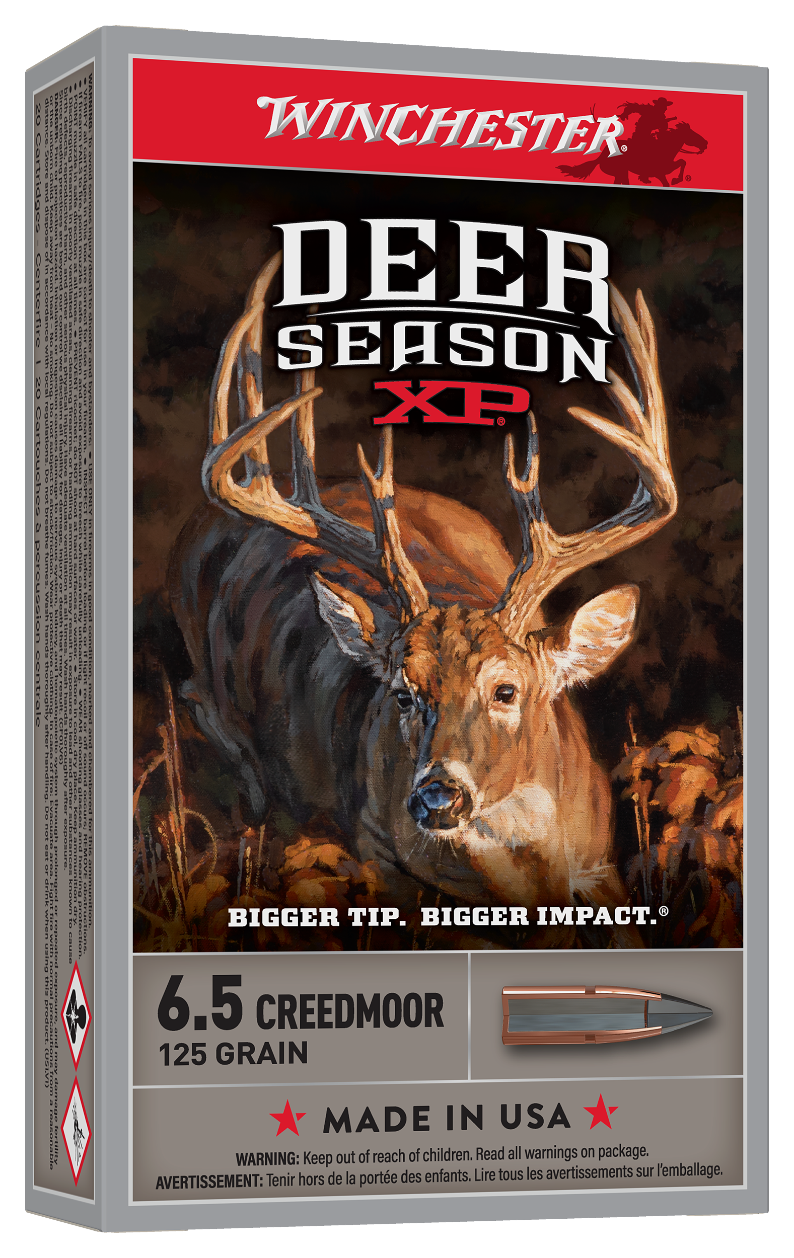 Winchester Deer Season XP 6.5 Creedmoor 125 Grain Centerfire Rifle Ammo ...